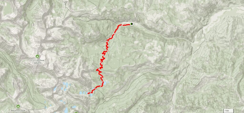 Boulder Chain Lakes trail map