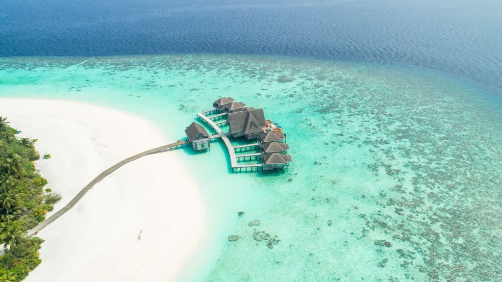 aerial view of the Maldives